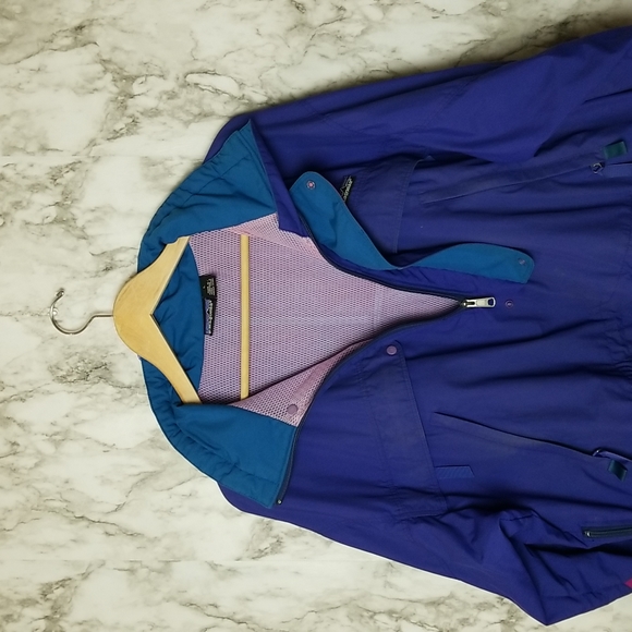 VTG 90's Patagonia Pullover Half Zipper Windbreaker Hood - Picture 2 of 8